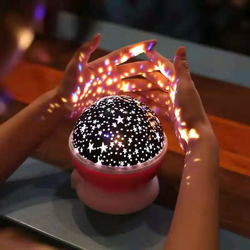 Dreamy Rotating Starry Sky Projection Lamp for Holidays