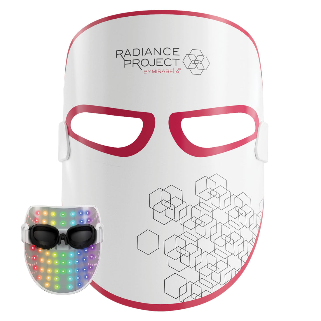 Mirabella 7 Color LED Light Therapy for Face w/Near Infrared Light - Wireless Rechargeable Multicolor & Red Light Therapy Mask for Acne Wrinkles & Skincare (1 Mask)