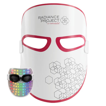 Mirabella 7 Color LED Light Therapy for Face w/Near Infrared Light - Wireless Rechargeable Multicolor & Red Light Therapy Mask for Acne Wrinkles & Skincare (1 Mask)