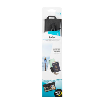 Nite Ize RunOff Waterproof Travel Pouch with TRU Zip - Dry Pouch for Phone & Travel Necessities - Touchscreen Friendly Waterproof Pouch with Reliable Zipper - Medium Charcoal