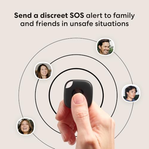 Bluetooth Tracker, Keys Finder and Item Locator for Keys, Bags and More. Phone Finder. Both iOS and Android Compatible. 1-Pack (Black)