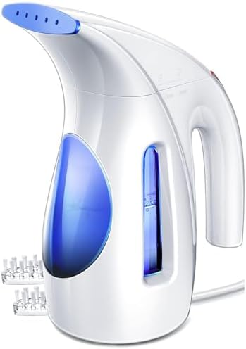 HiLIFE Steamer for Clothes, Portable Handheld Design, 240ml Big Capacity, 700W, Strong Penetrating Steam, Removes Wrinkle, for Home, Office(ONLY FOR 120V)-(Ocean Blue)